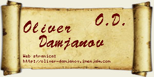 Oliver Damjanov vizit kartica